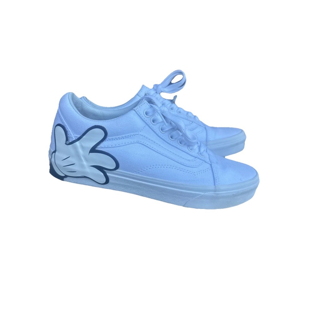 Vans X Disney Mickey Mouse Old Skool White Glove Hand Shoes Women 10 Men‎ 8.5